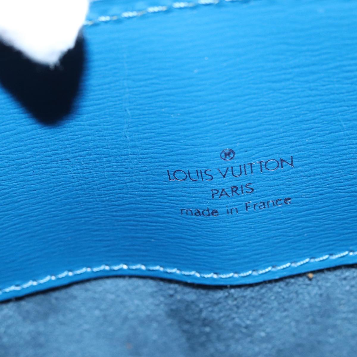 Louis Vuitton Cluny Blue Leather Shoulder Bag