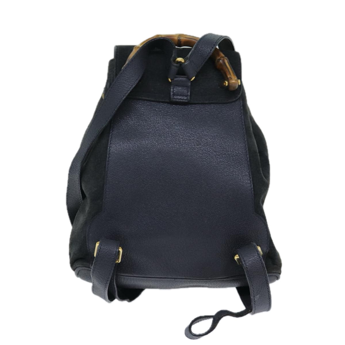 Gucci Bamboo Black Suede Backpack Bag