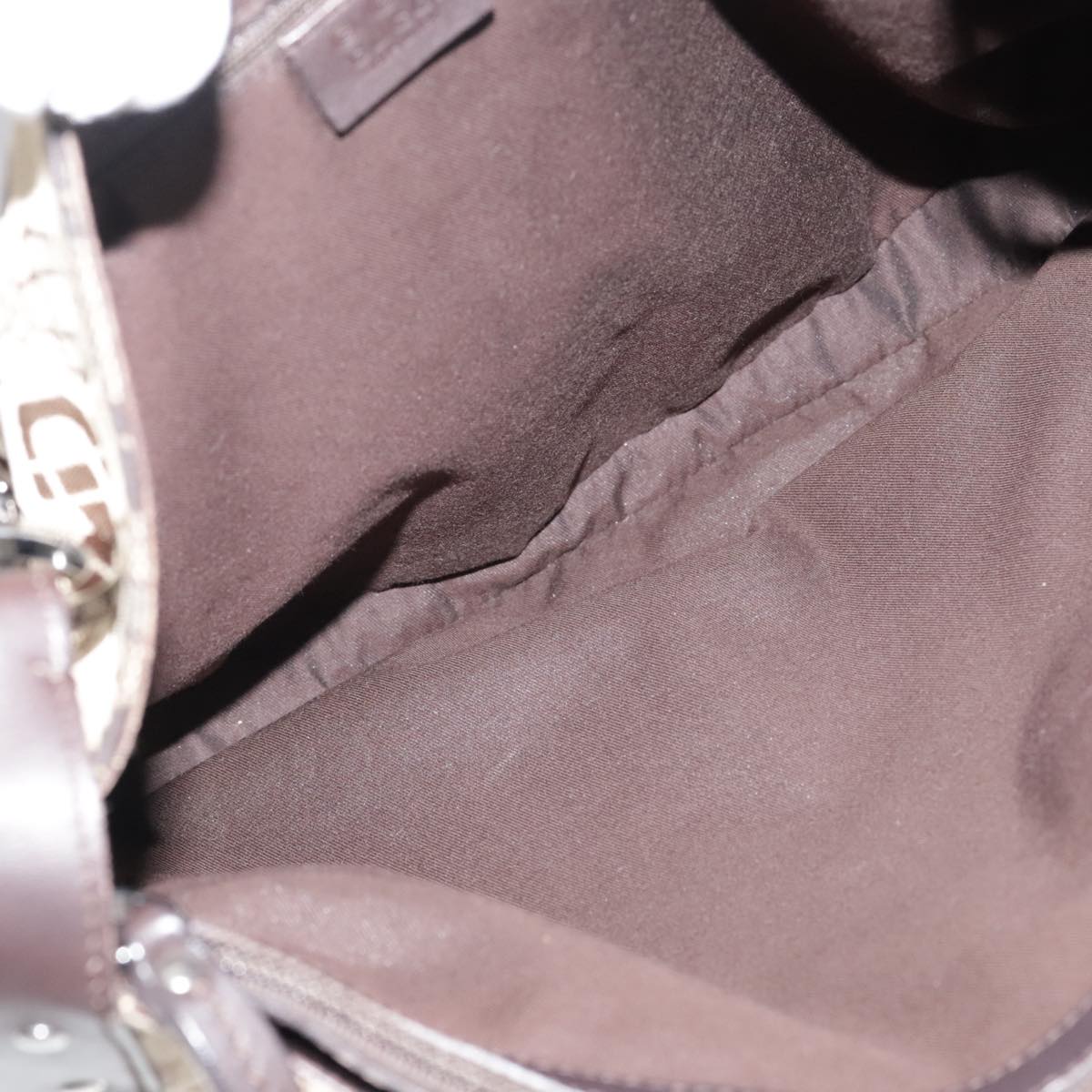 Gucci Horsebit Brown Canvas Handbag