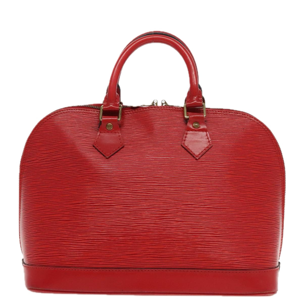 Louis Vuitton Alma Red Leather Handbag