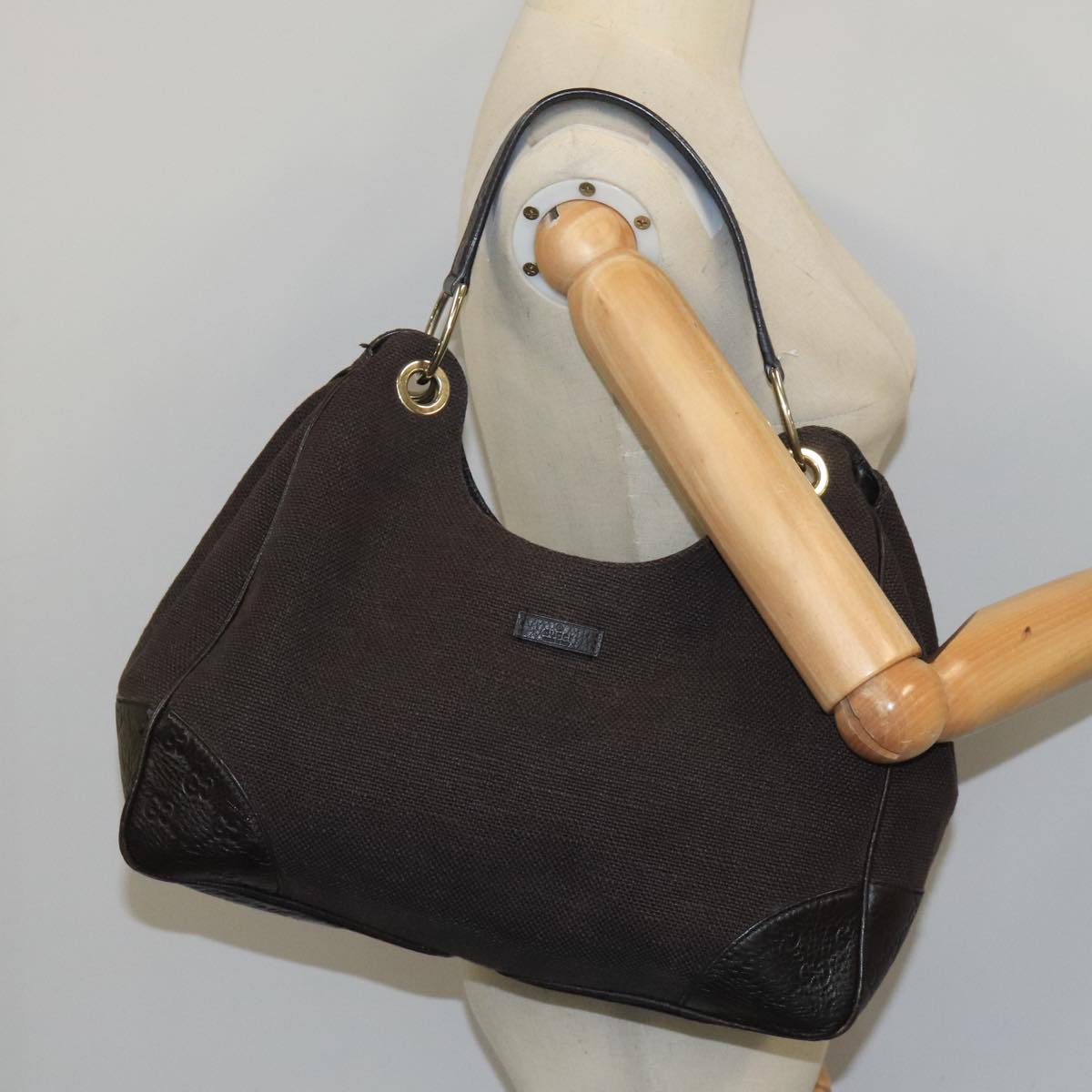 Gucci Guccissima Brown Canvas Shoulder Bag