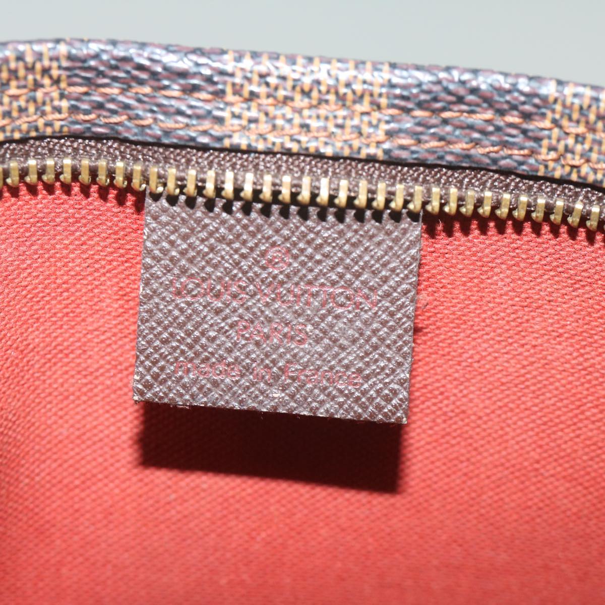 Louis Vuitton Cosmetic Pouch Brown Canvas Clutch Bag