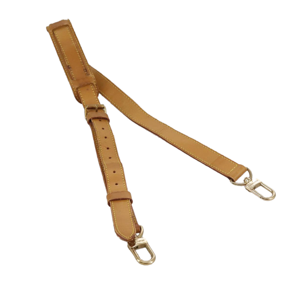 Louis Vuitton Shoulder Strap Beige Leather Bag Jewelry
