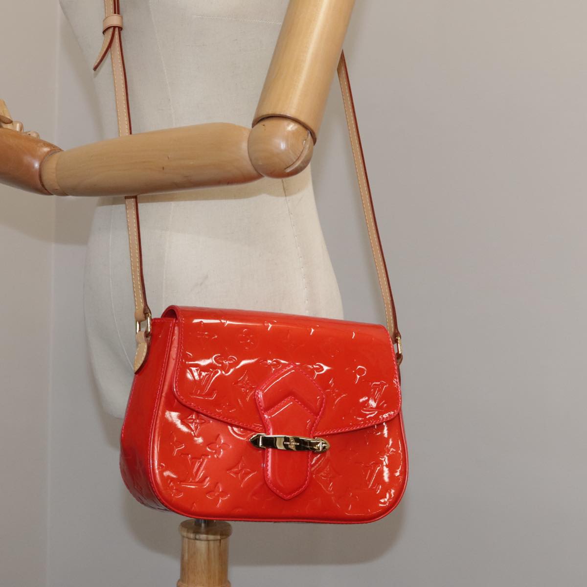 Louis Vuitton Bellflower Red Patent Leather Shoulder Bag