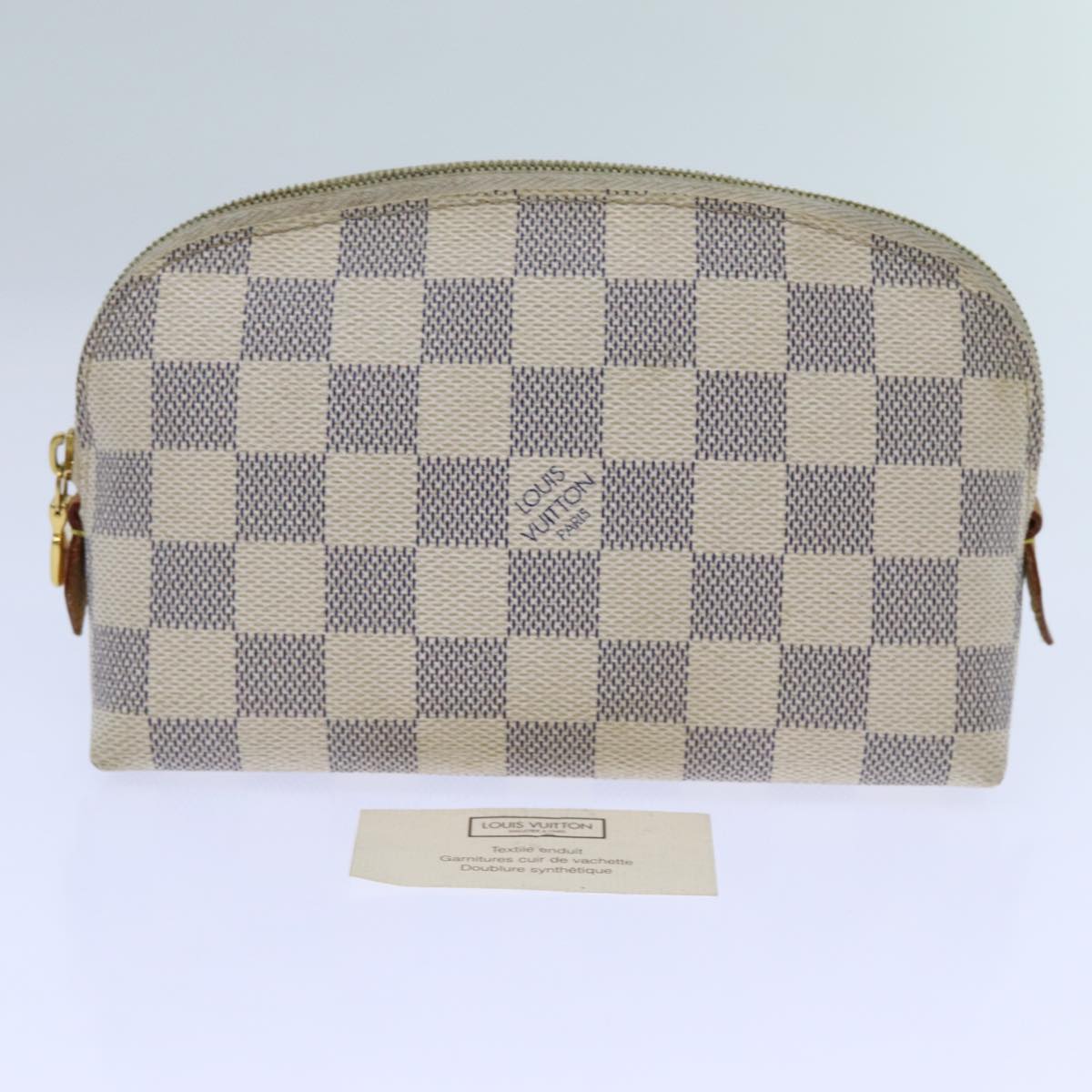 Louis Vuitton Cosmetic Pouch White Canvas Clutch Bag
