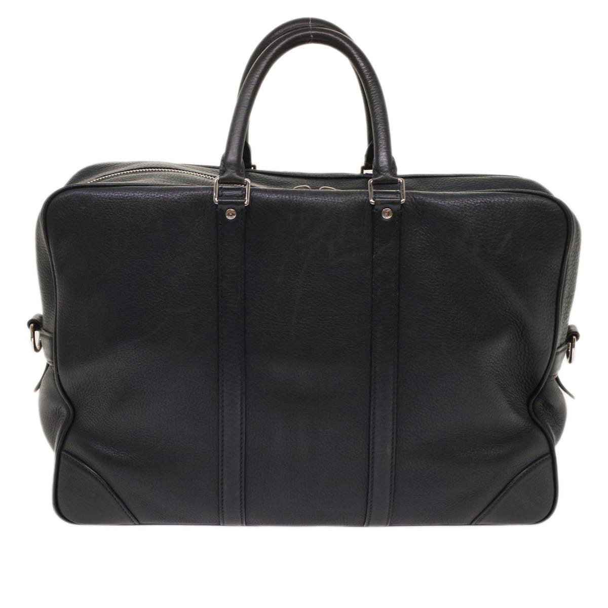 Louis Vuitton Naxos Black Leather Handbag