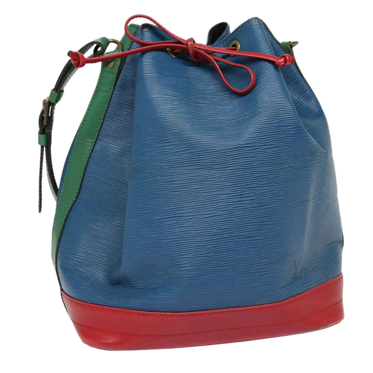 Louis Vuitton Noe Blue Leather Shoulder Bag