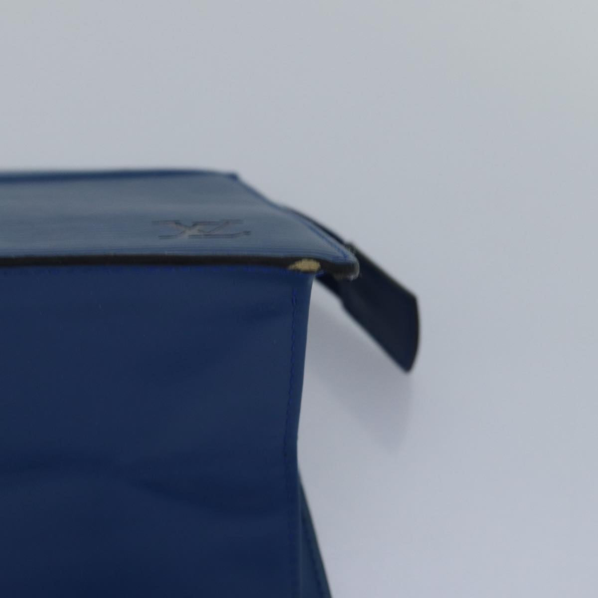 Louis Vuitton Trousse Makeup Blue Leather Clutch Bag