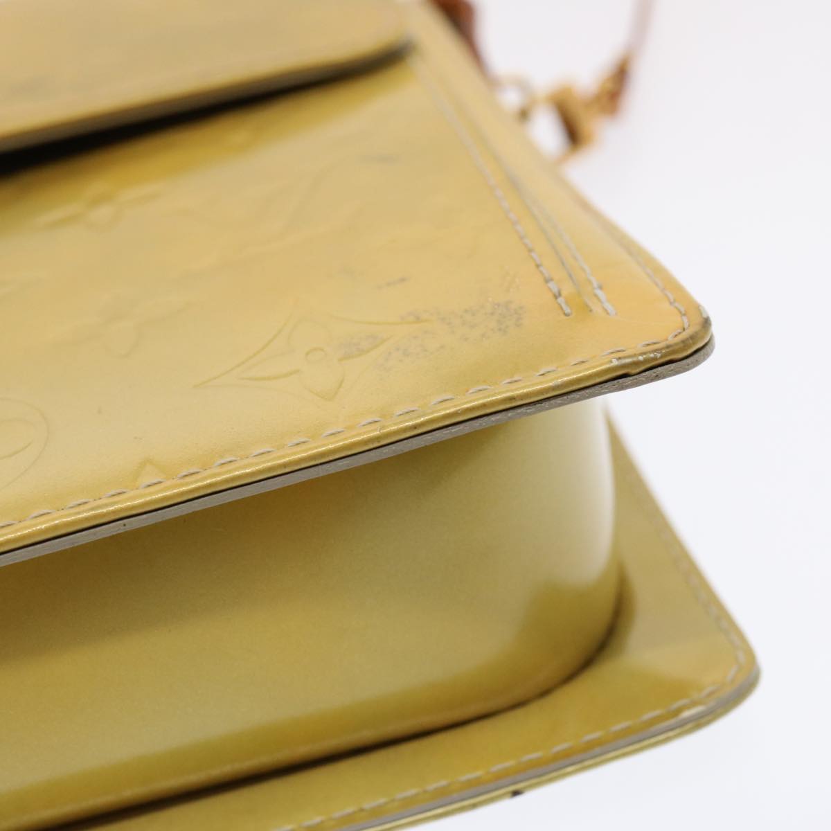 Louis Vuitton Mott Yellow Patent Leather Shoulder Bag