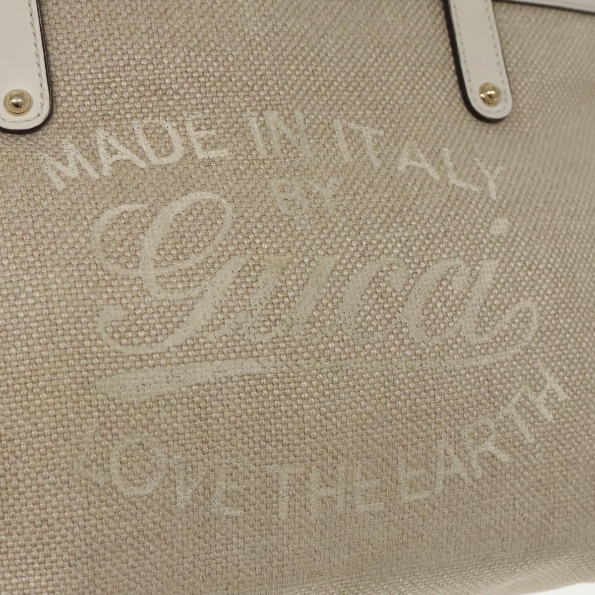 Gucci Beige Canvas Tote Bag