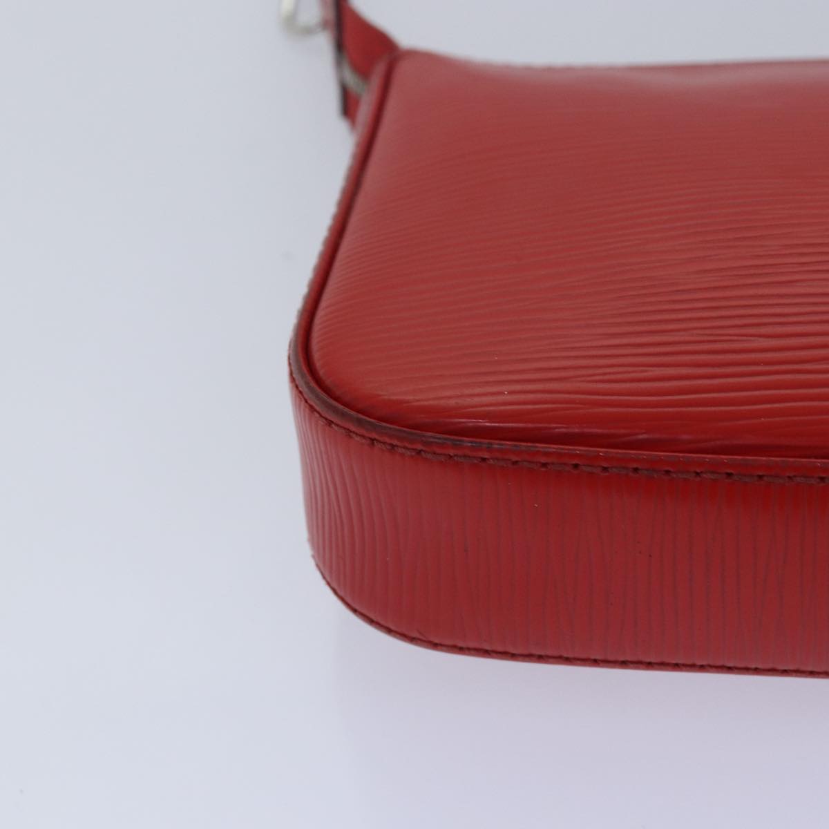 Louis Vuitton Pochette Accessoires Red Leather Clutch Bag