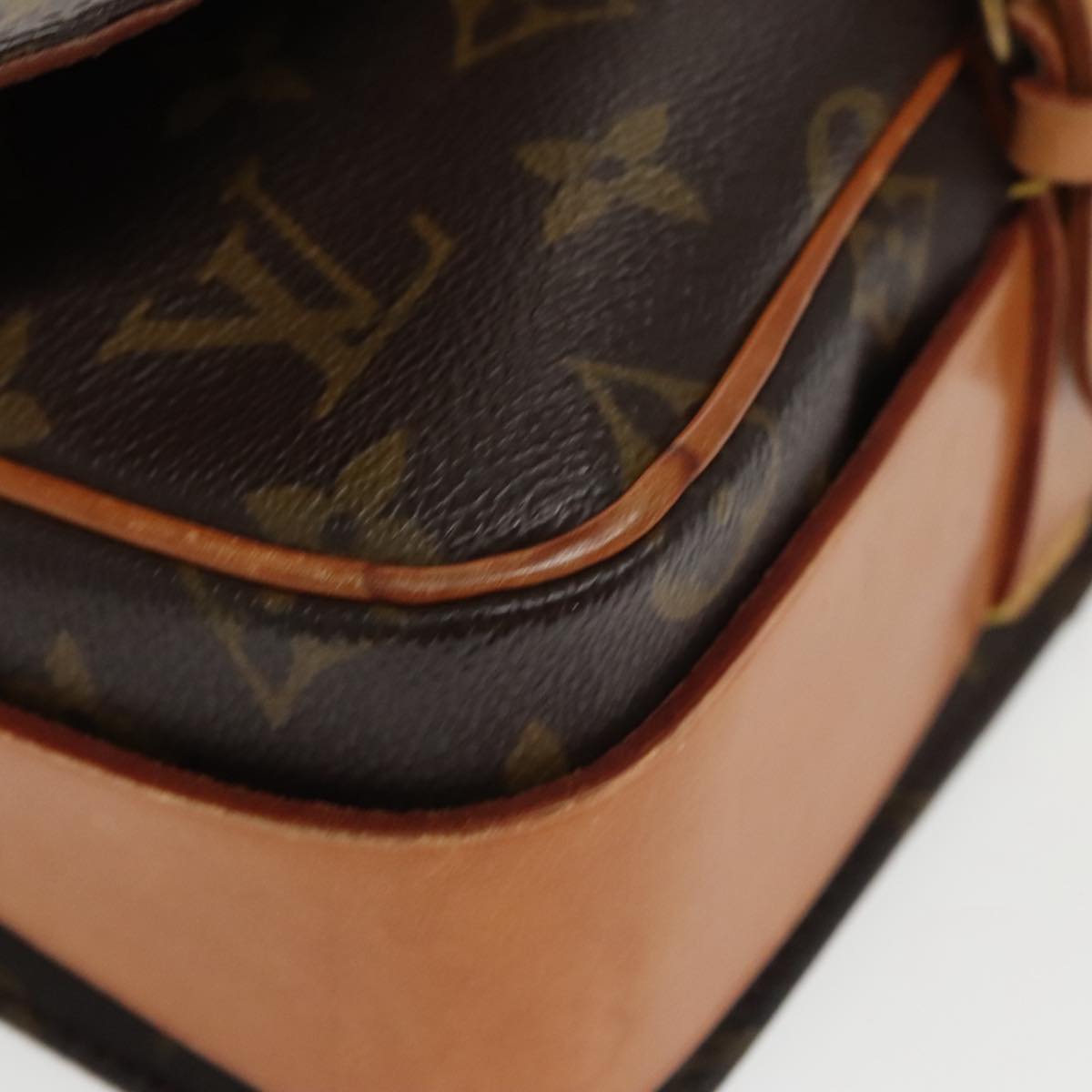 Louis Vuitton Cartouchiere Brown Canvas Shoulder Bag