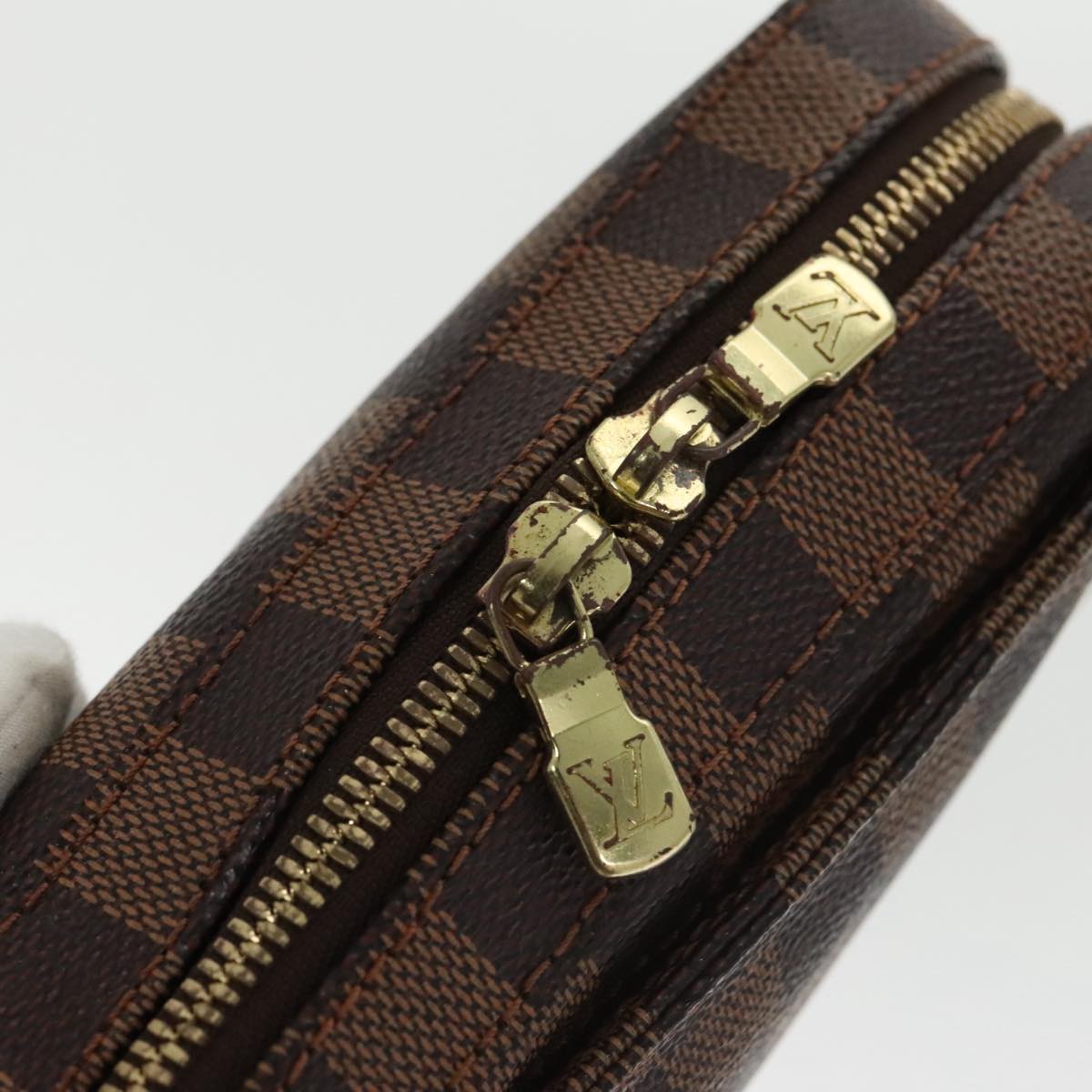 Louis Vuitton Geronimos Brown Canvas Shoulder Bag