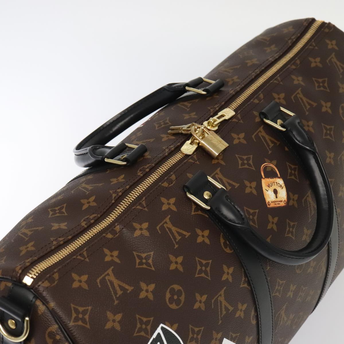 Louis Vuitton Keepall Bandouliere 50 Brown Canvas Shoulder Bag
