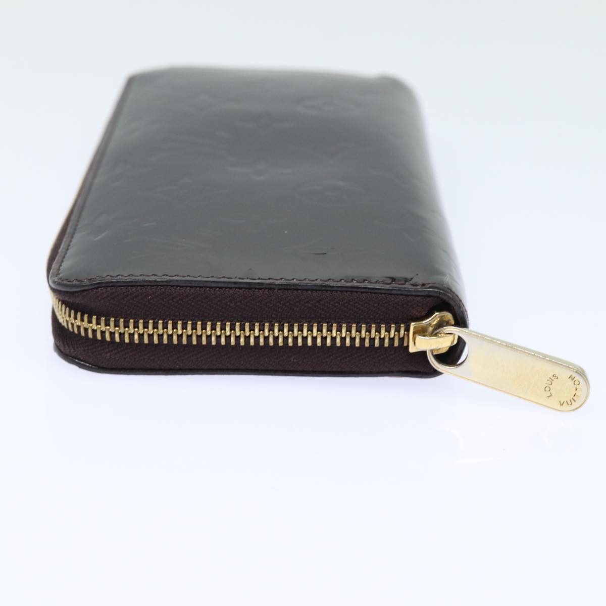 Louis Vuitton Zippy Wallet Brown Patent Leather Wallet