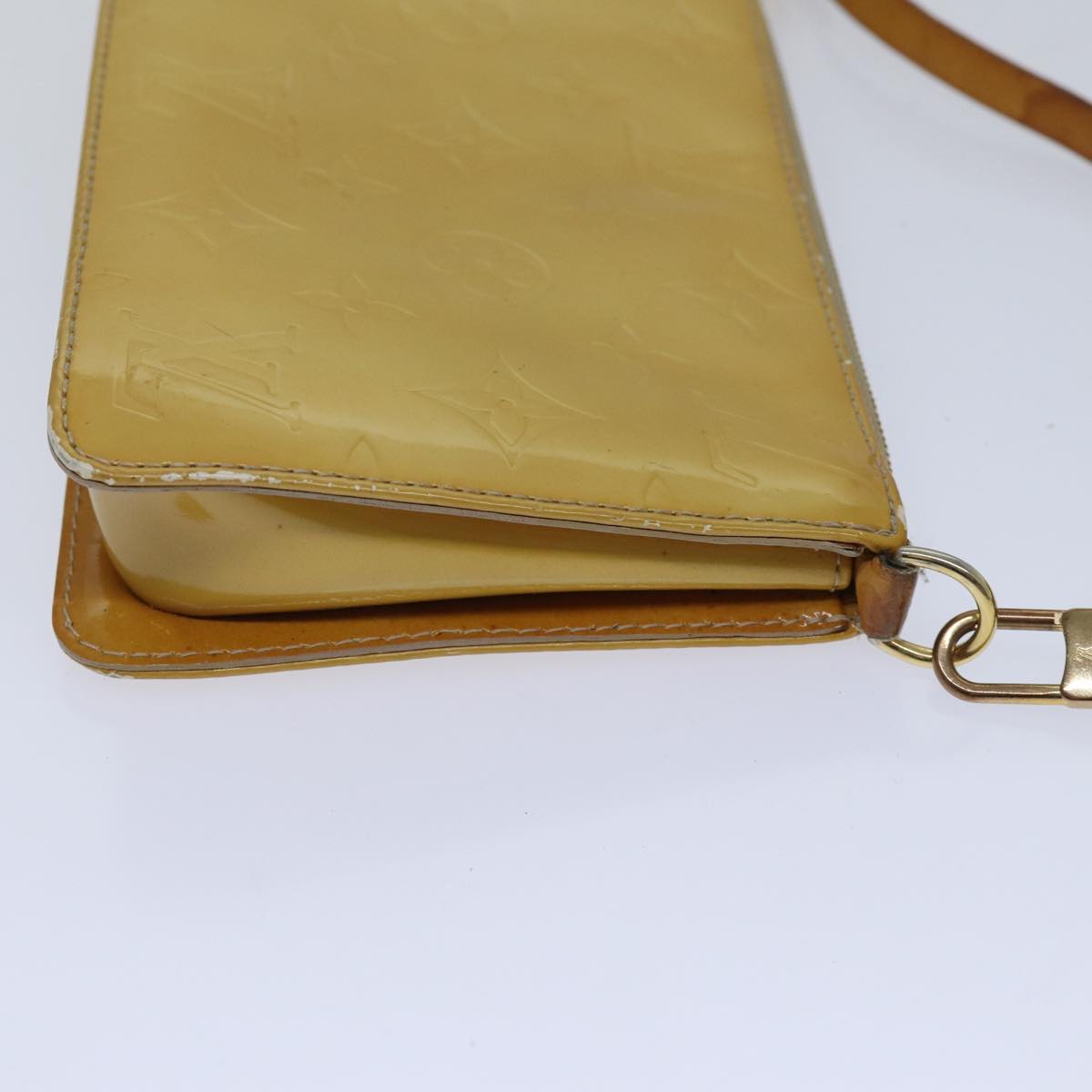 Louis Vuitton Lexington Yellow Patent Leather Clutch Bag