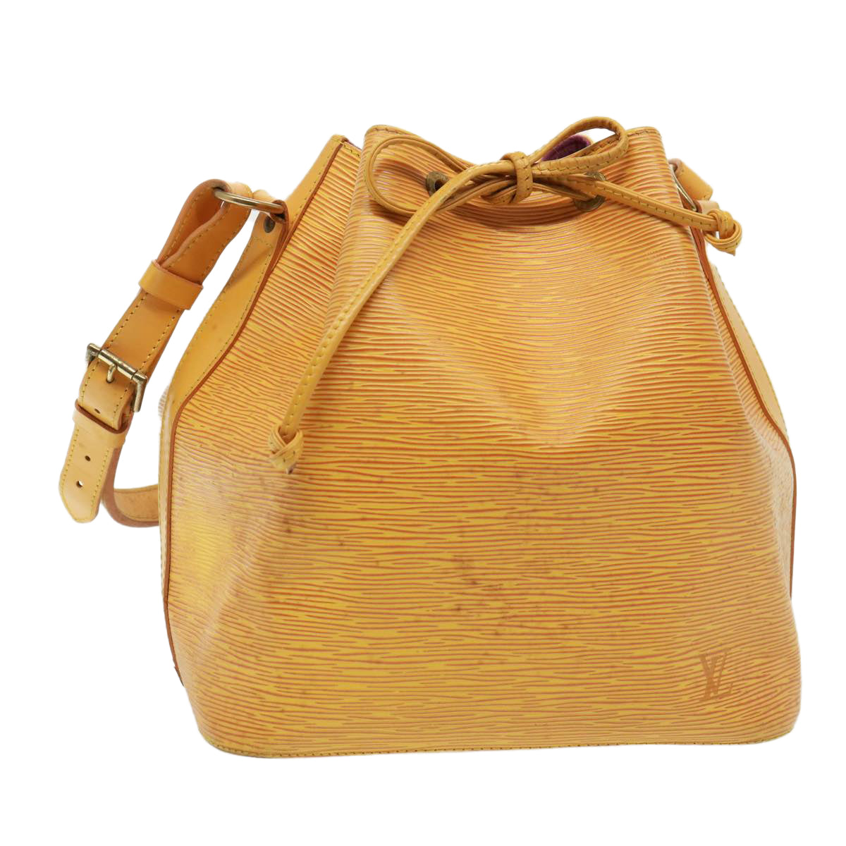 Louis Vuitton Petit Noé Yellow Leather Shoulder Bag