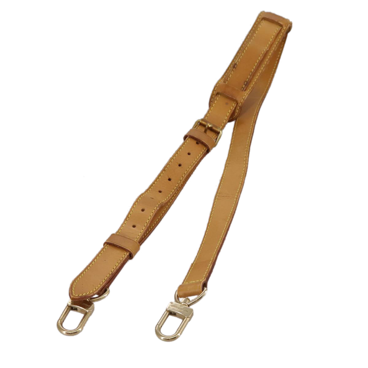 Louis Vuitton Shoulder Strap Beige Leather Bag Jewelry