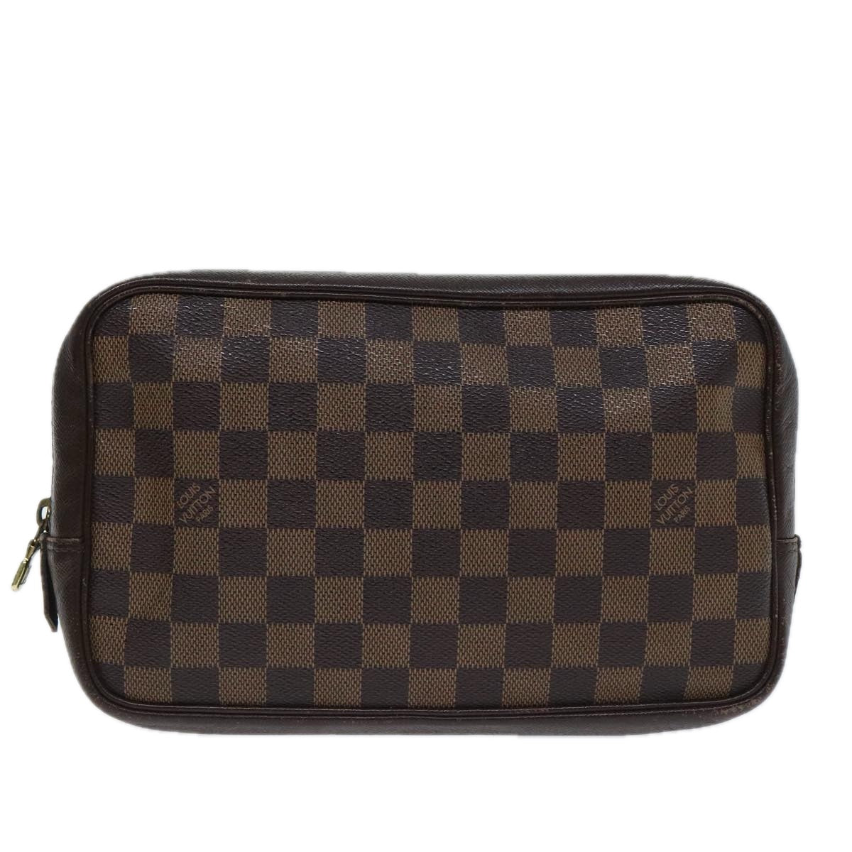 Louis Vuitton Trousse Toilette 28 Brown Canvas Clutch Bag