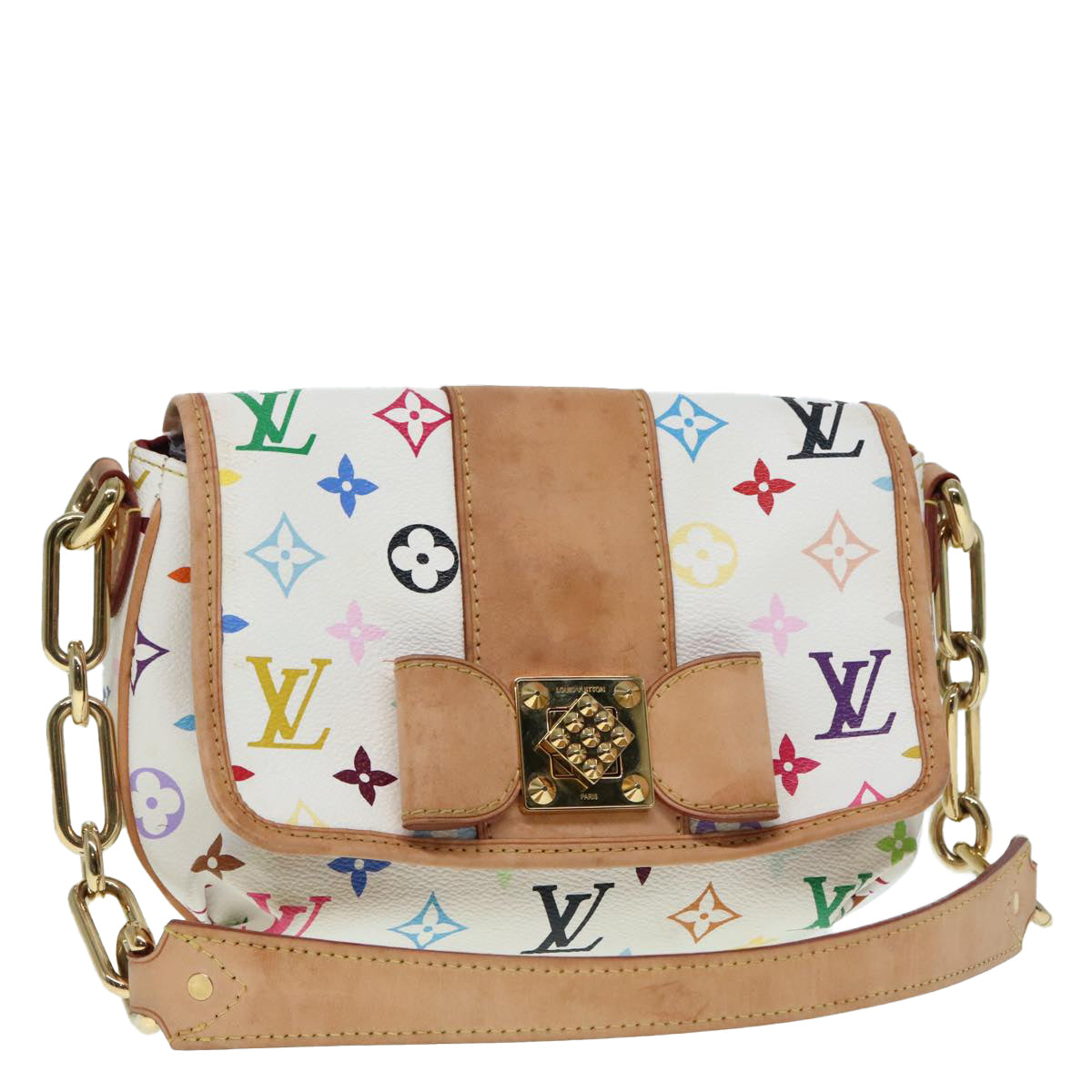 Louis Vuitton Patti White Canvas Shoulder Bag