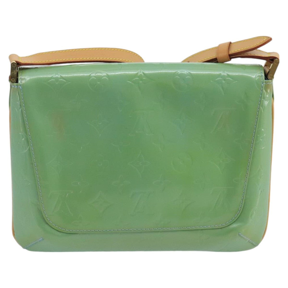 Louis Vuitton Thompson Green Patent Leather Shoulder Bag