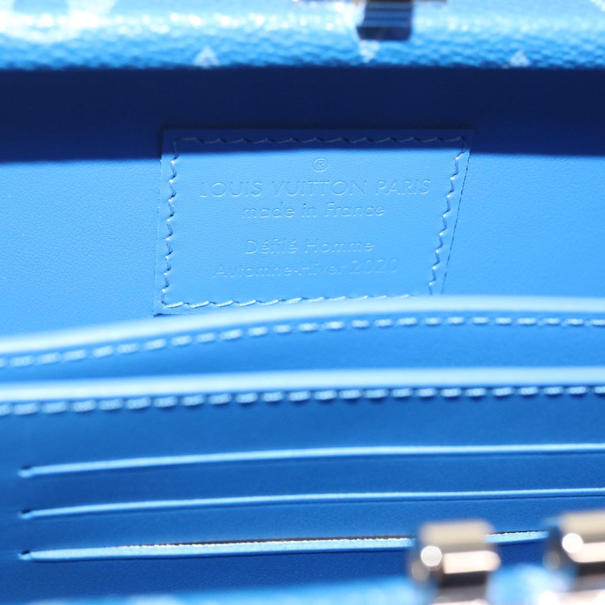 Louis Vuitton Blue Leather Clutch Bag