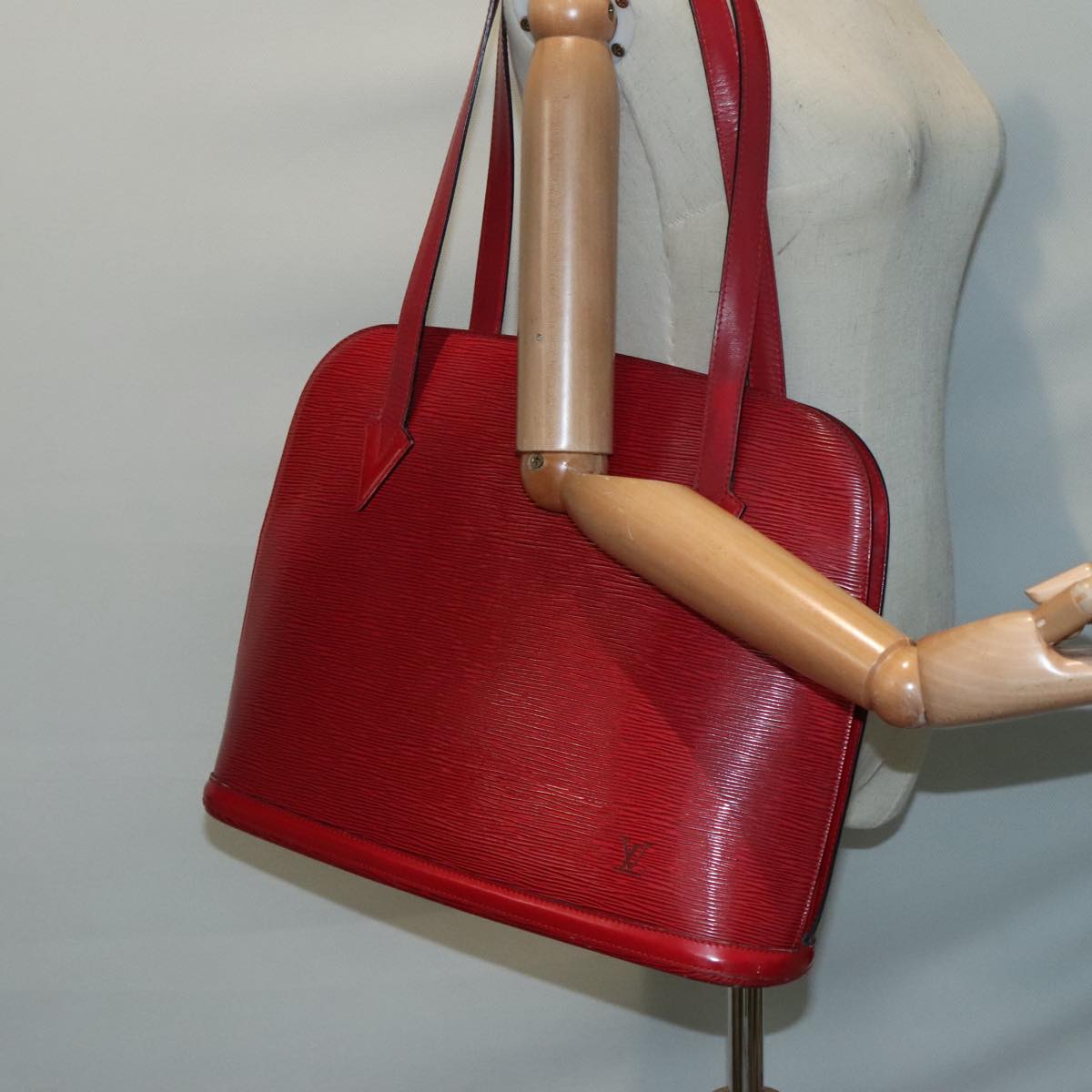 Louis Vuitton Lussac Red Leather Shoulder Bag