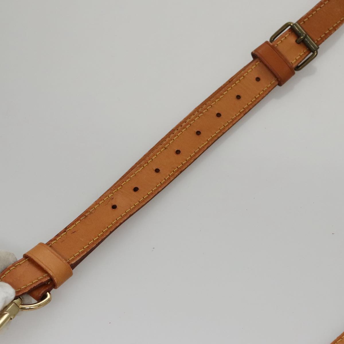 Louis Vuitton Shoulder Strap Beige Leather Bag Jewelry