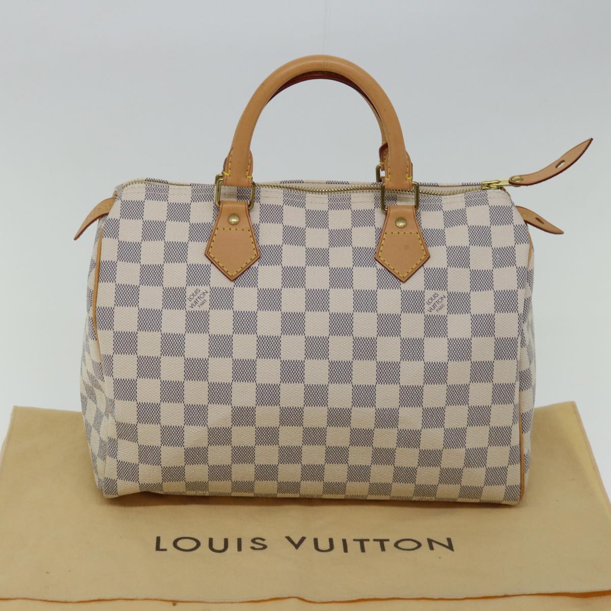 Louis Vuitton Speedy 30 White Canvas Handbag