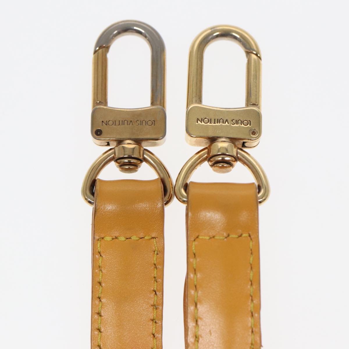 Louis Vuitton Shoulder Strap Beige Leather Bag Jewelry