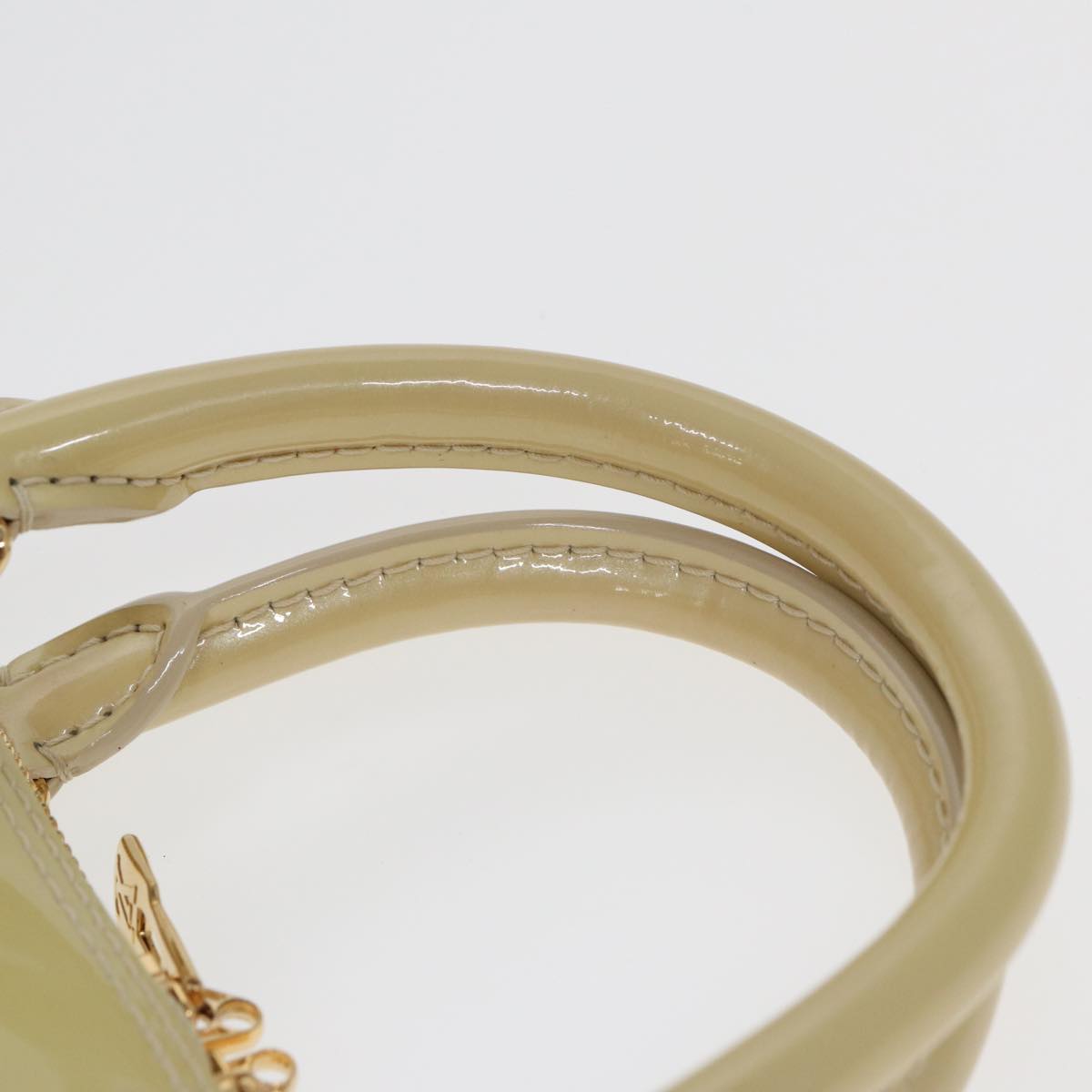 Louis Vuitton Alma Ecru Patent Leather Handbag