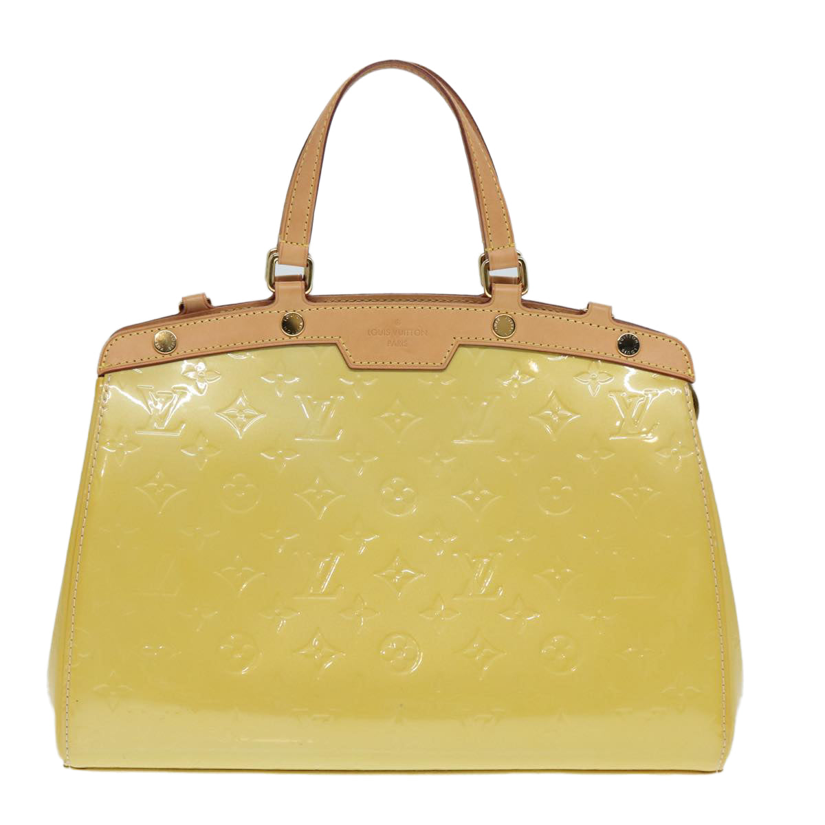Louis Vuitton Brea Yellow Patent Leather Handbag