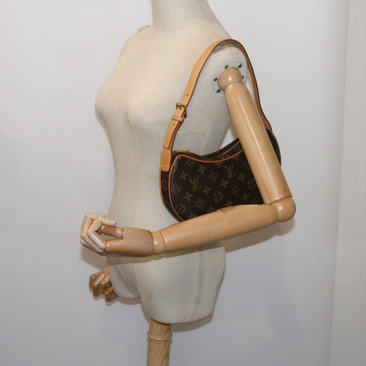 Louis Vuitton Croissant Brown Canvas Shoulder Bag
