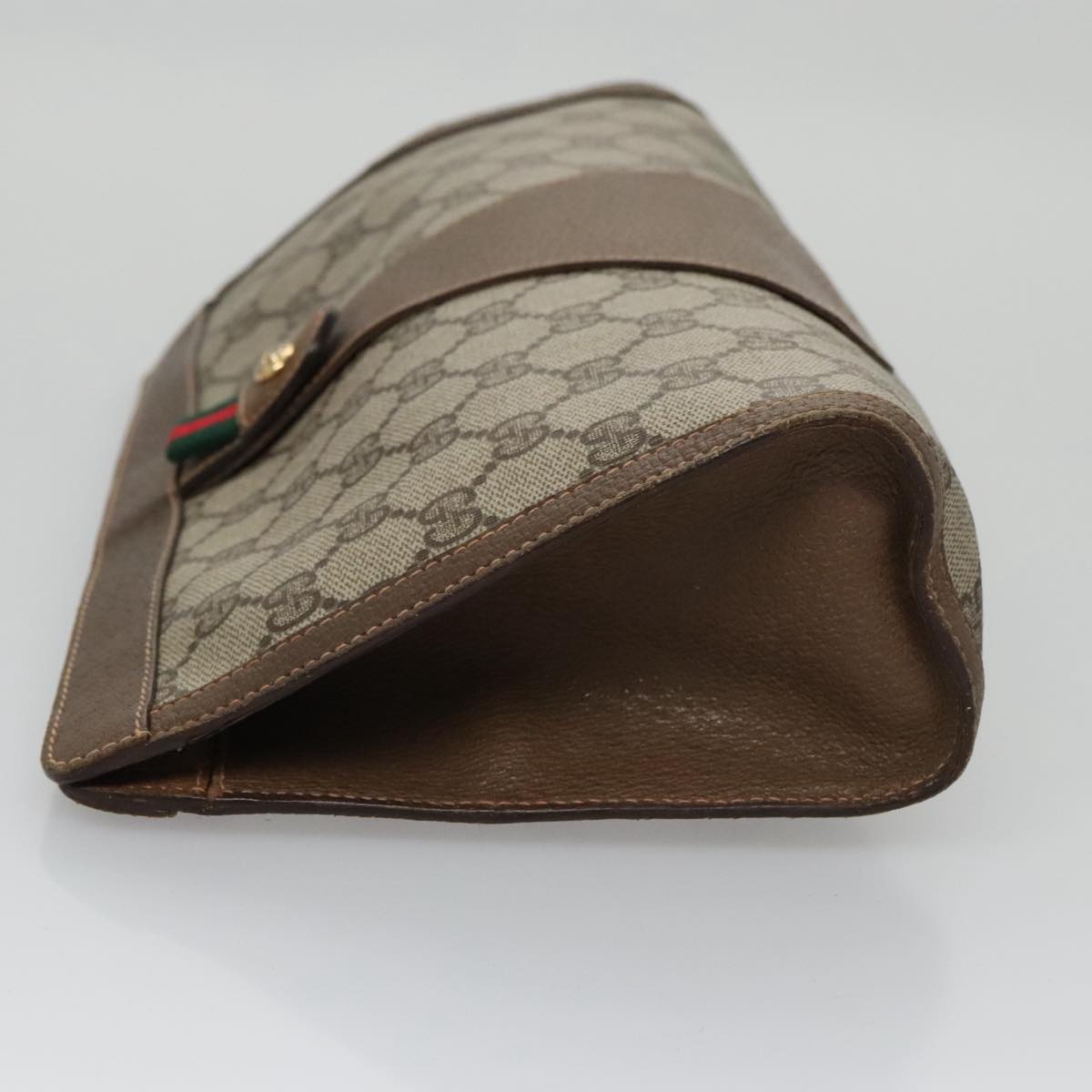 Gucci Sherry Beige Canvas Clutch Bag
