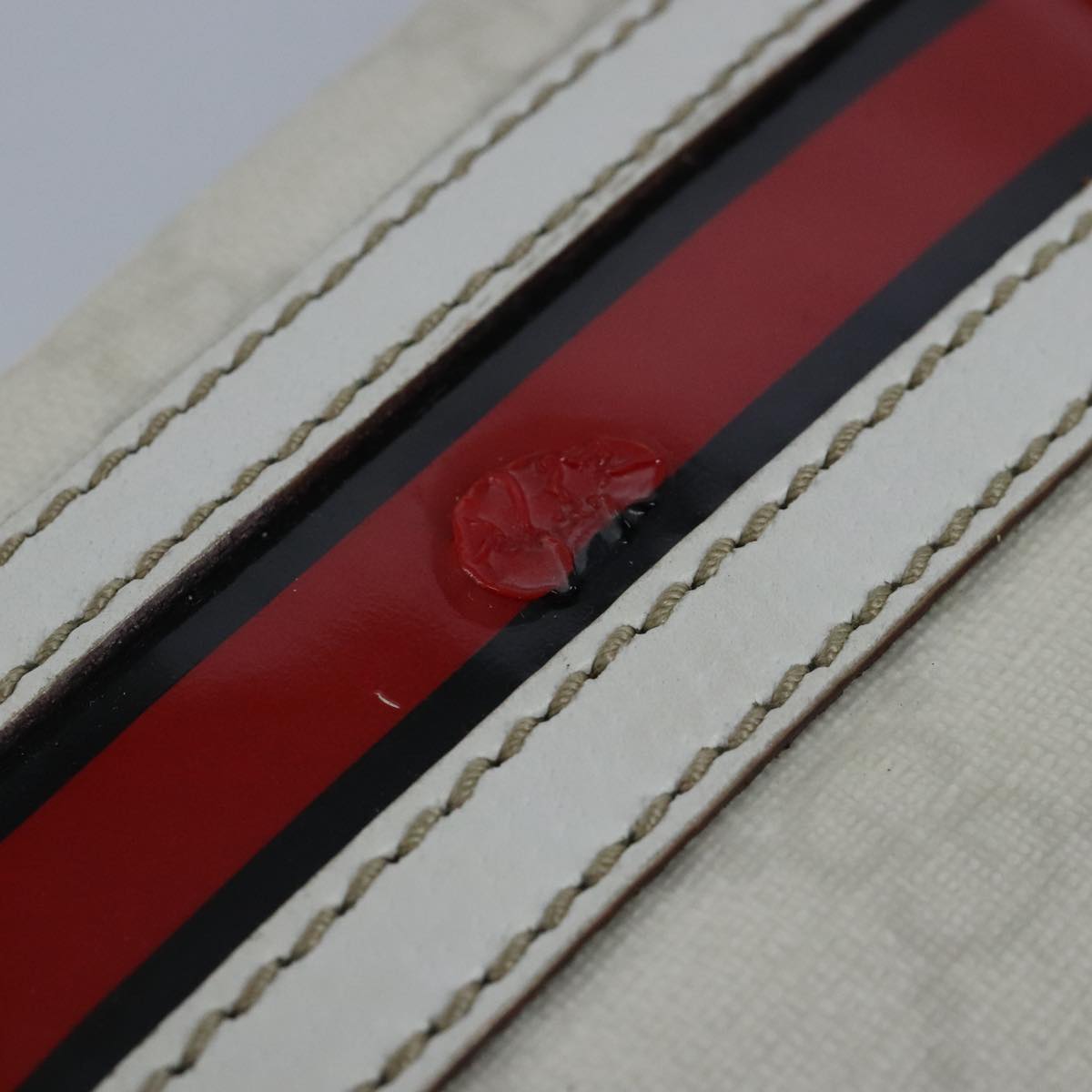 Gucci Ophidia White Canvas Shoulder Bag