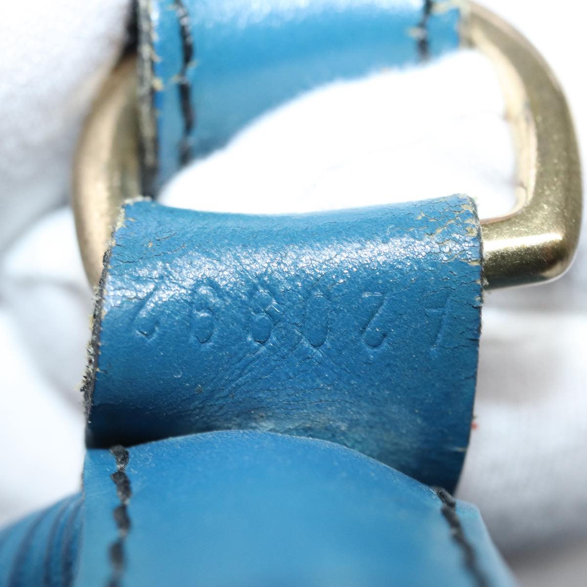 Louis Vuitton Noe Blue Leather Shoulder Bag