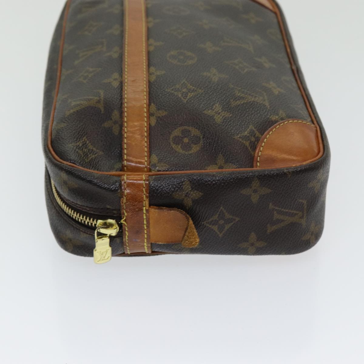 Louis Vuitton Compiegne 28 Brown Canvas Clutch Bag