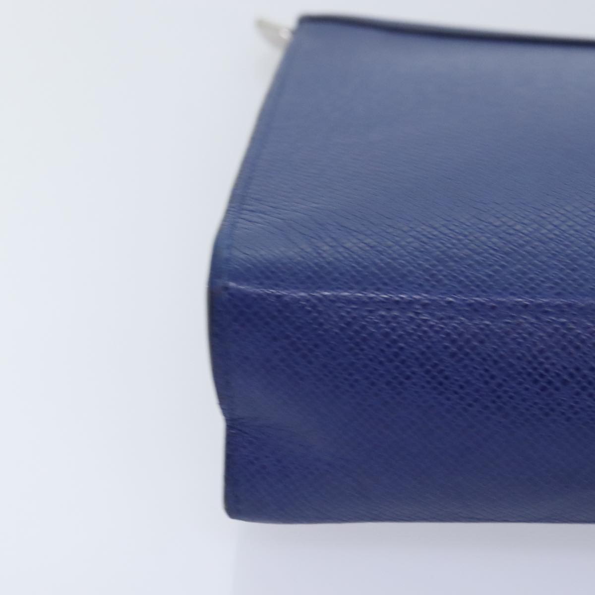 Louis Vuitton Pochette Voyage Blue Leather Clutch Bag