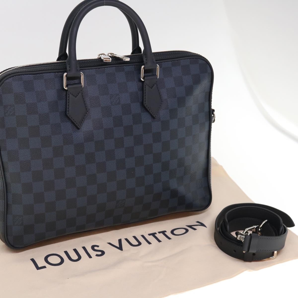 Louis Vuitton Dandy Grey Canvas Handbag