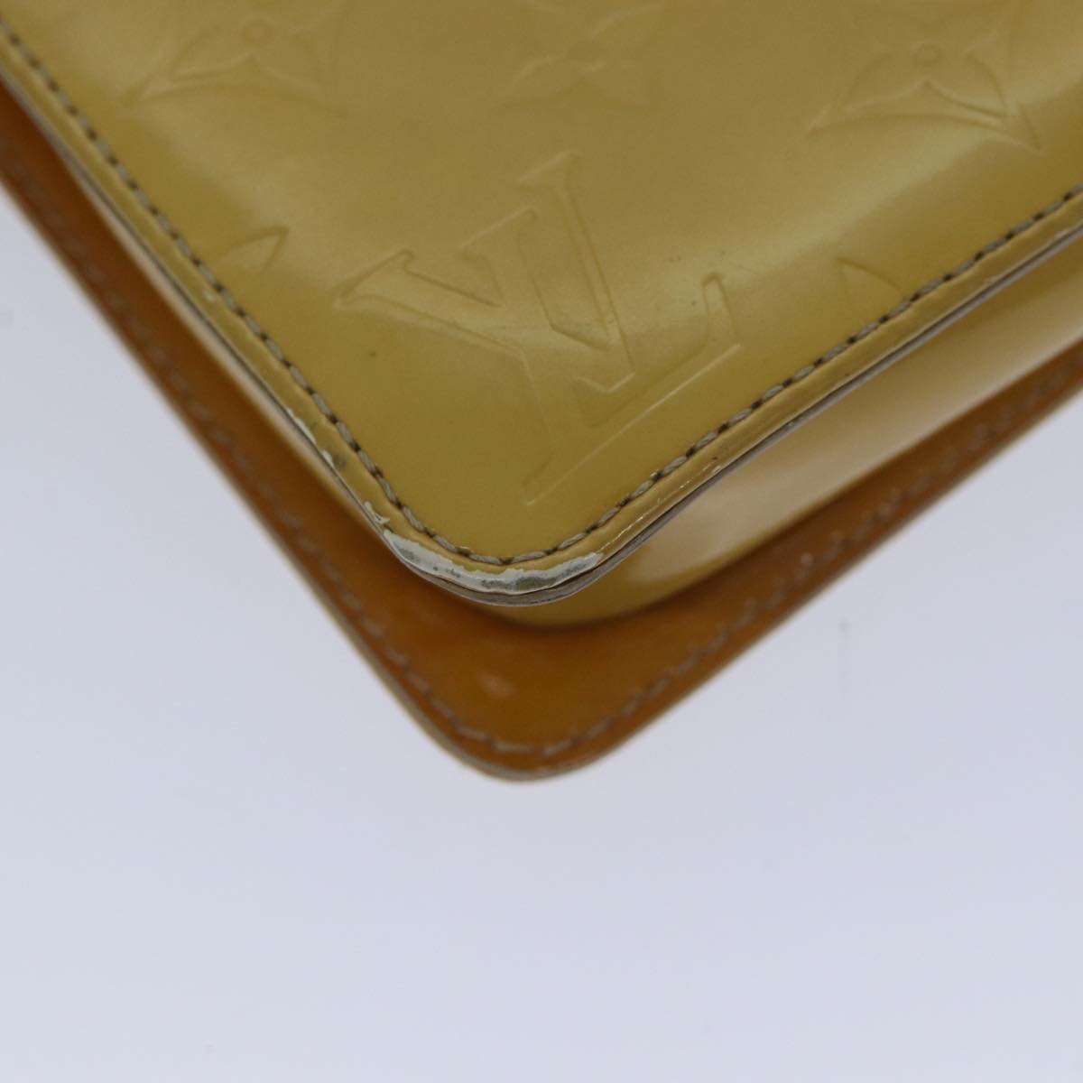 Louis Vuitton Lexington Yellow Patent Leather Clutch Bag