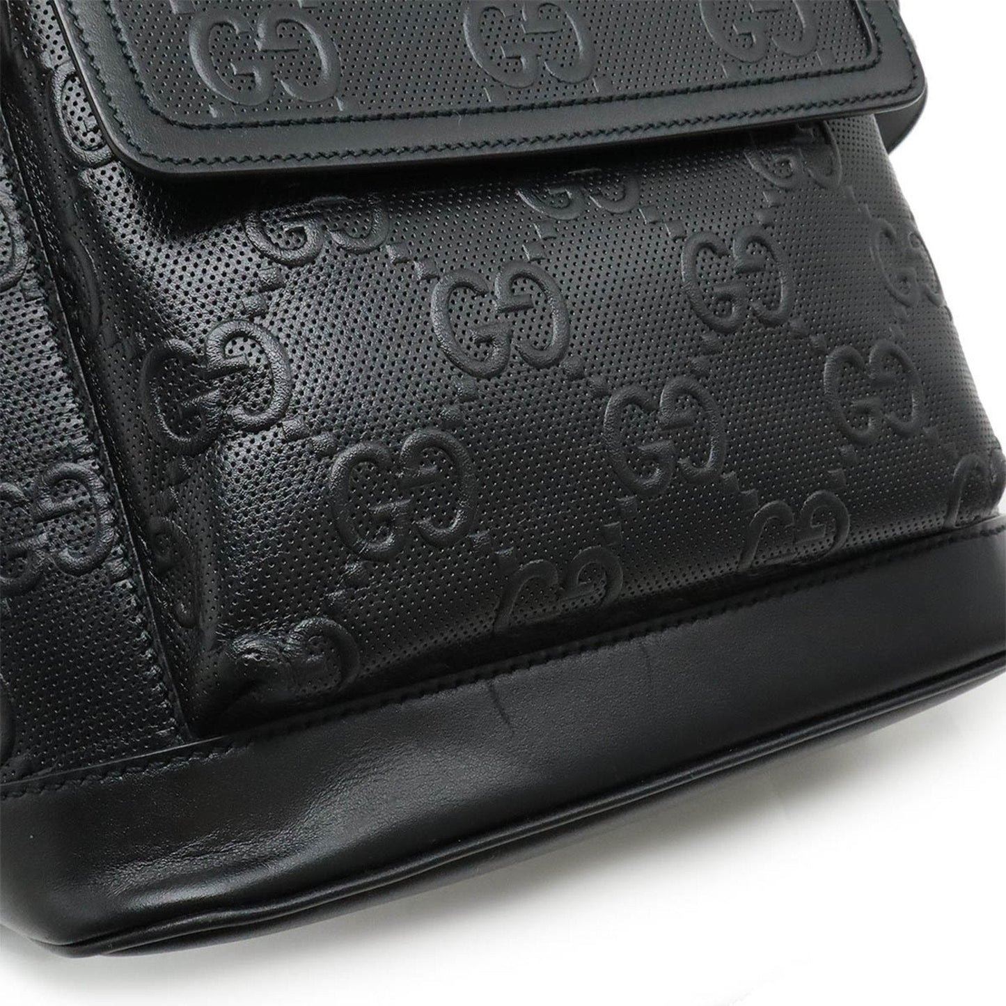 Gucci Black Leather Backpack