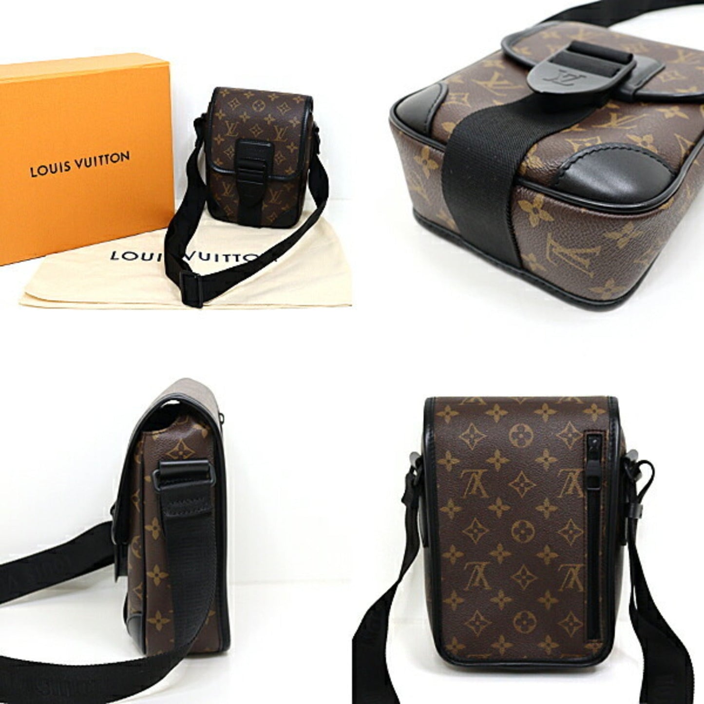 Louis Vuitton Brown Monogram Canvas Leather Shoulder Bag