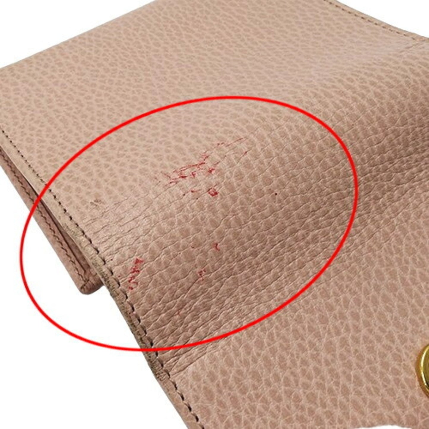 Gucci Pink Leather Wallet (Tri-Fold)