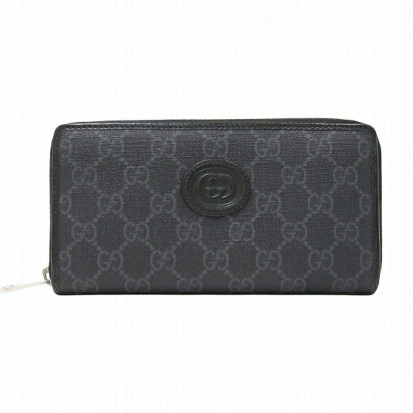 Gucci Black Coated Canvas Long Wallet (Bi-Fold) ()