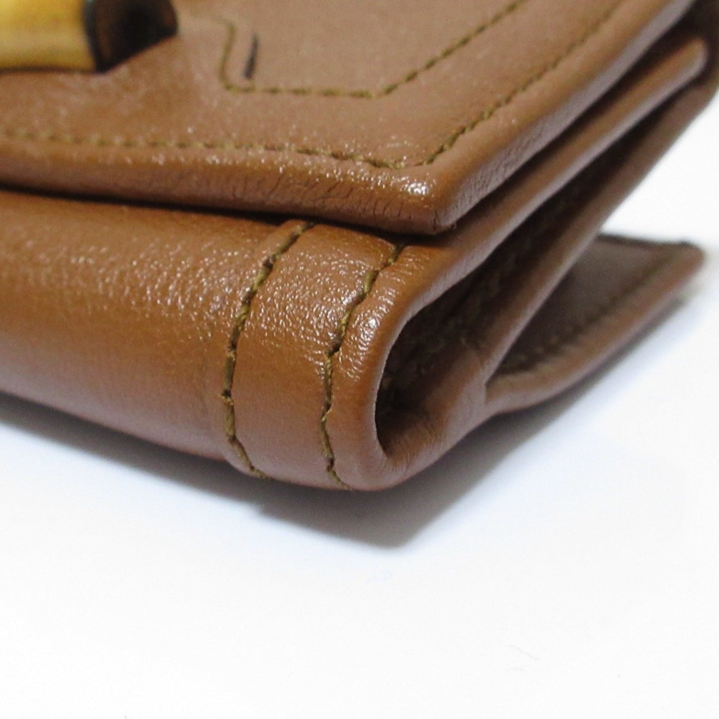 Gucci Brown Bamboo Wallet (Tri-Fold)