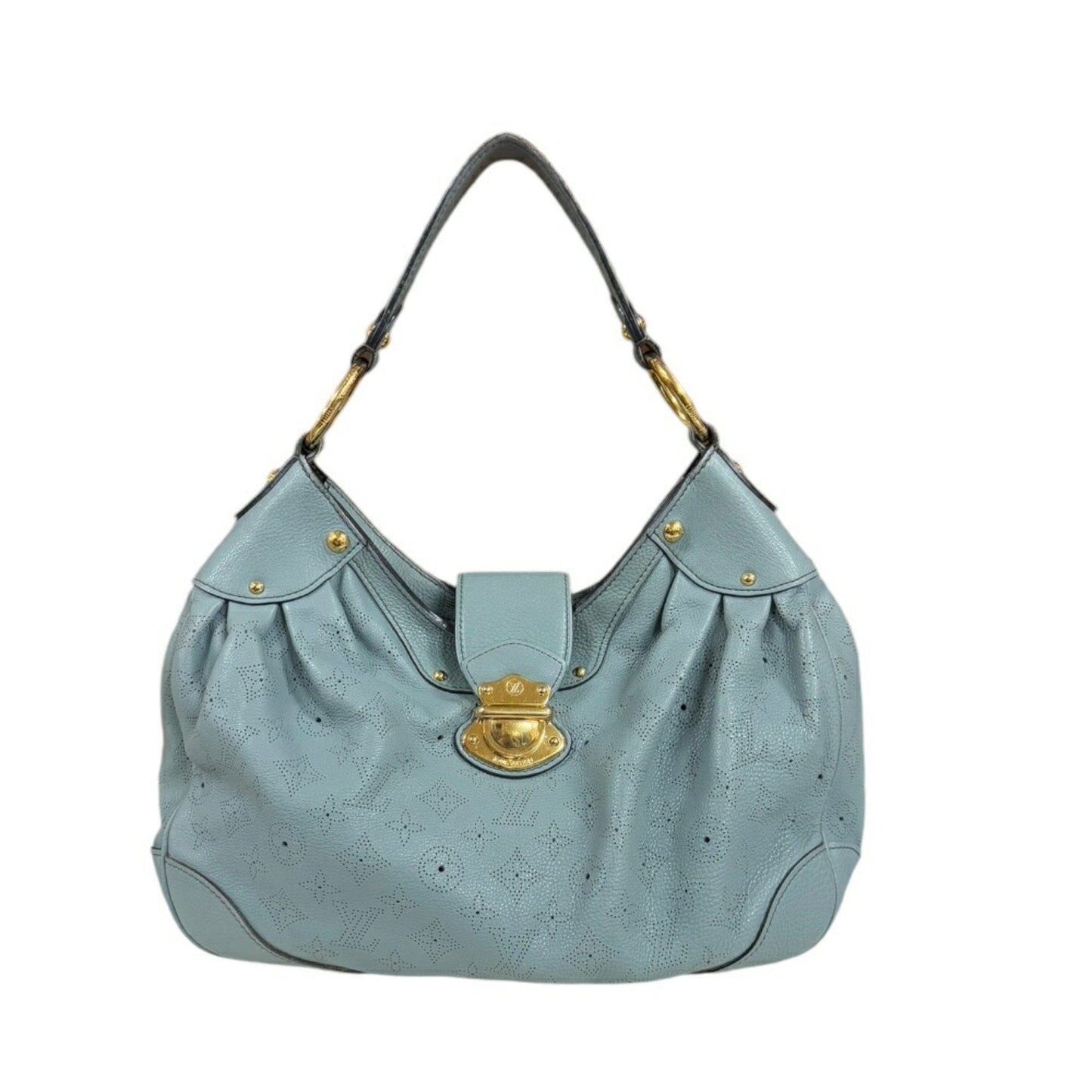 Louis Vuitton Blue Blue Ciel Mahina Leather Monogram Shoulder Bag ()
