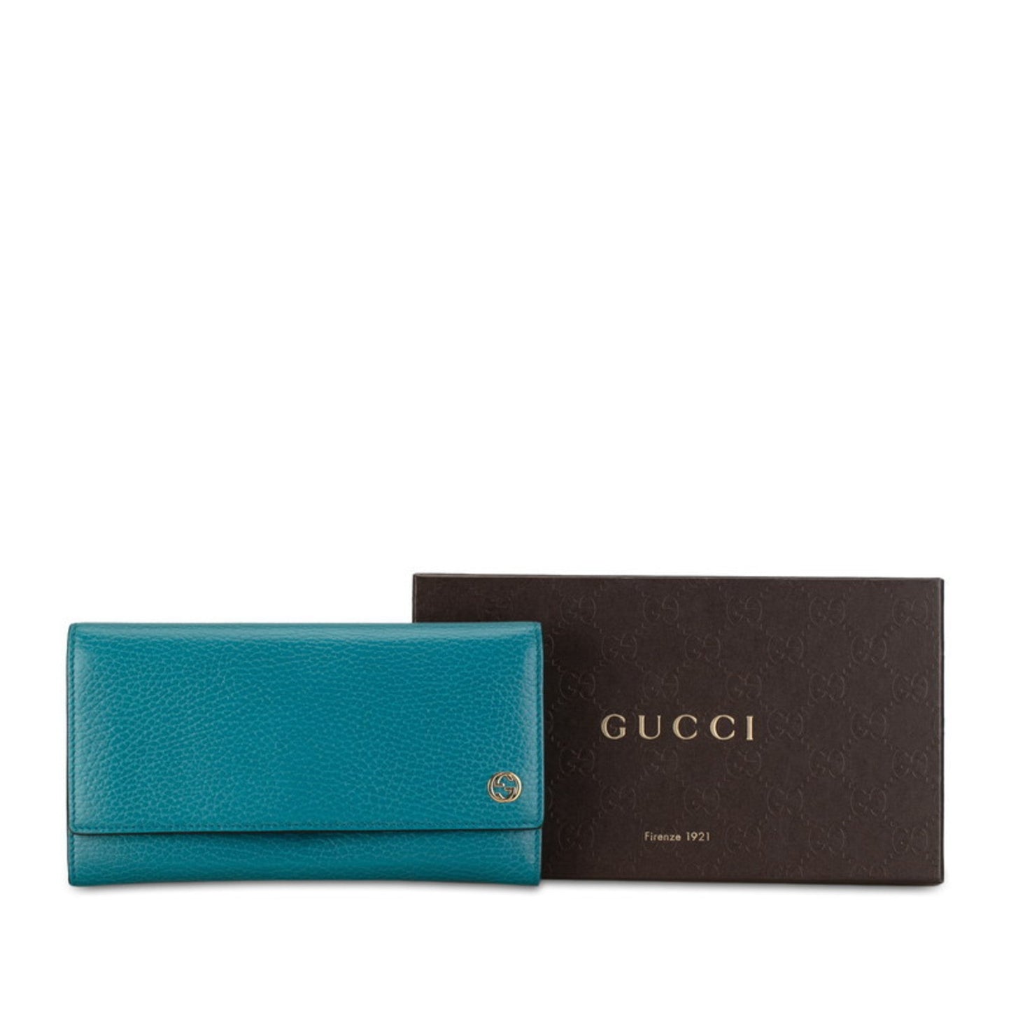 Gucci Blue Turquoise Leather Coin Purse/Coin Case