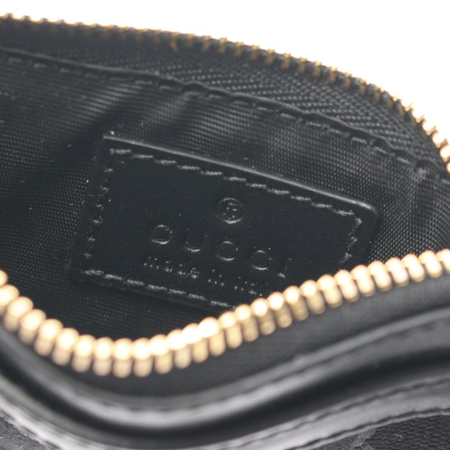 Gucci Black Canvas Leather Coin Purse/Coin Case