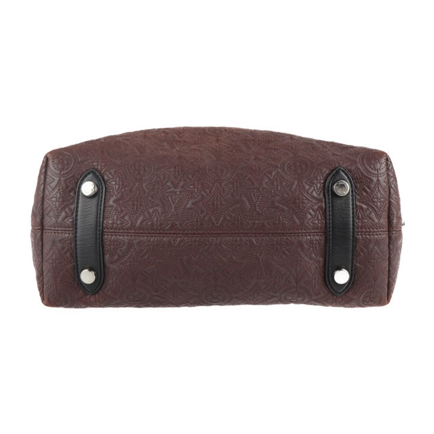 Louis Vuitton Black Bordeaux Leather Handbag Shopping Bag Shoulder Bag Tote Bag
