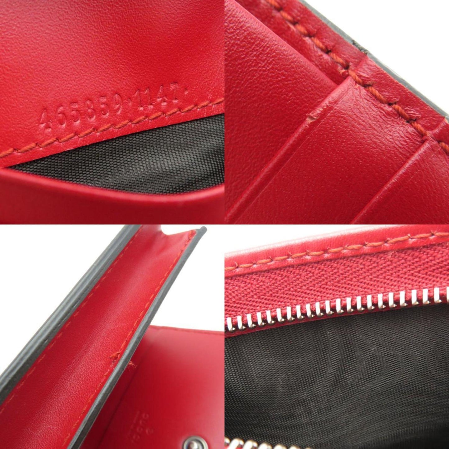 Gucci Red Color Leather Wallet (Bi-Fold)